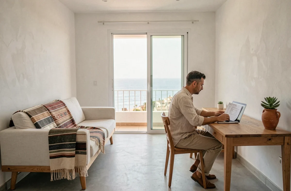 Appartement moderne à louer dans la nouvelle ville d'Essaouira avec vue sur l'océan Atlantique et ambiance contemporaine