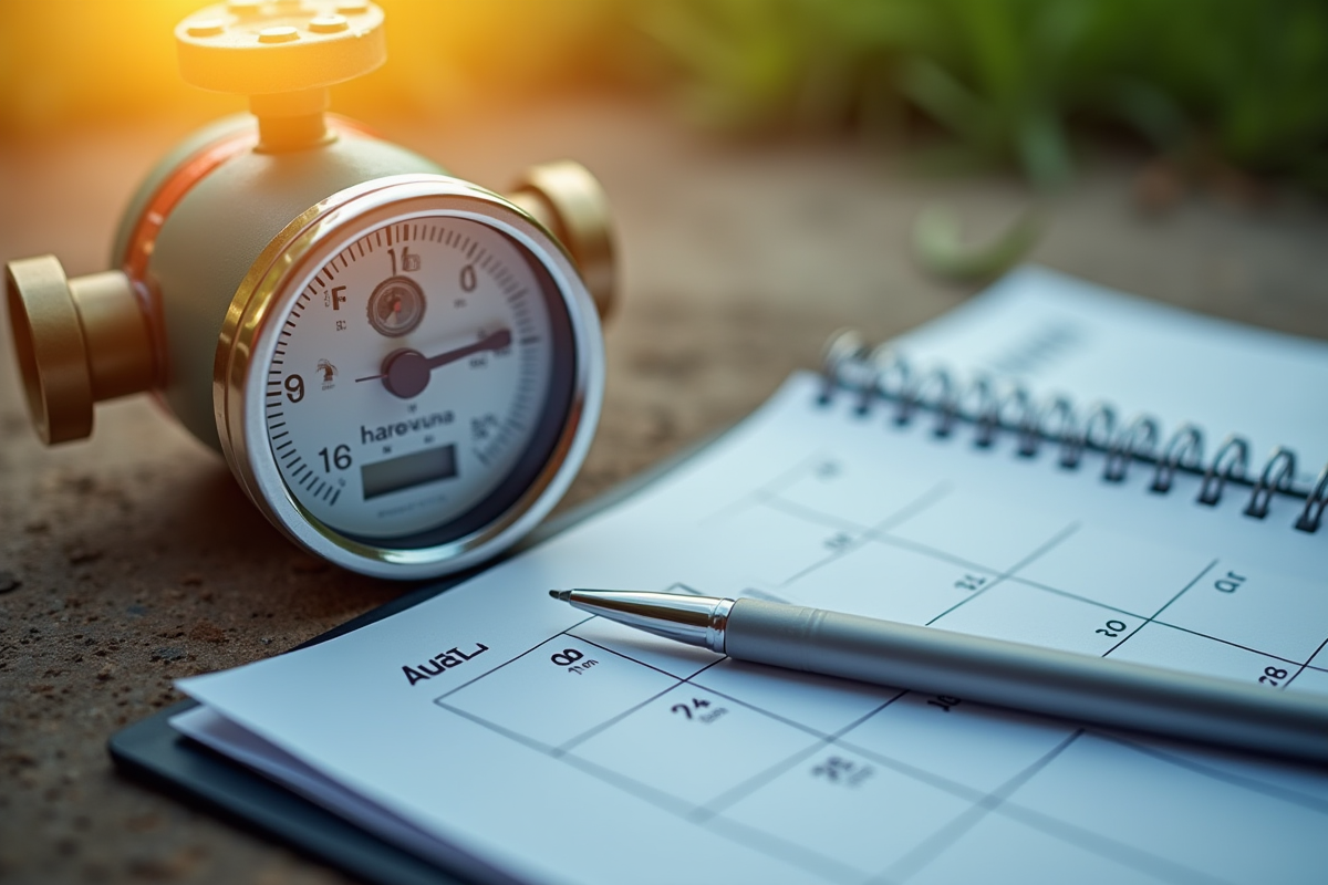 Gros plan sur un compteur d