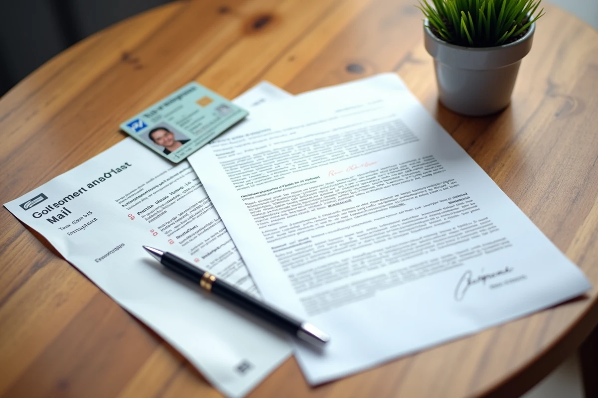 Documents nécessaires pour constituer un dossier de location d'appartement à Abidjan posés sur une table