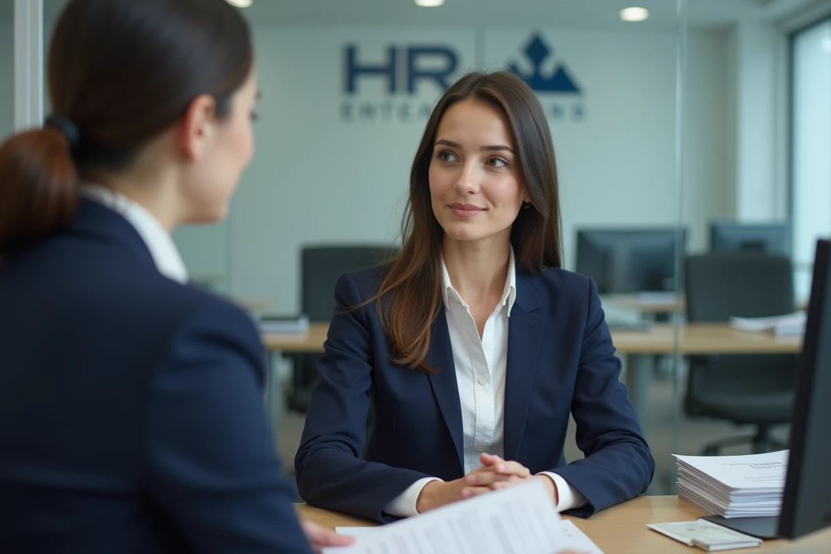 Employée discutant de l'éligibilité au 1 pour cent logement avec son service RH
